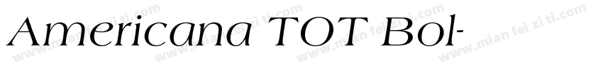 Americana TOT Bol字体转换